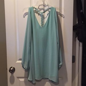 Sea green dress